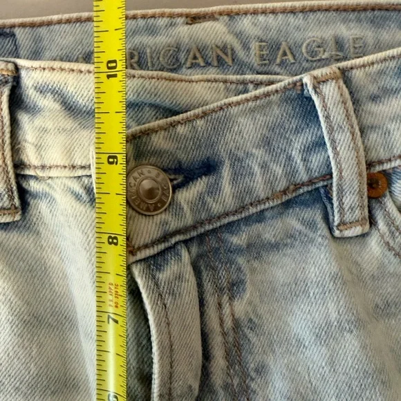 American Eagle Highest Rise Baggy Straight Jeans Light Wash Size 24 - Picture 11 of 13